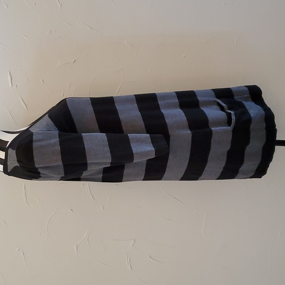 Pink Rose Black & Gray Striped Sweater Dress Med - Picture 4 of 7